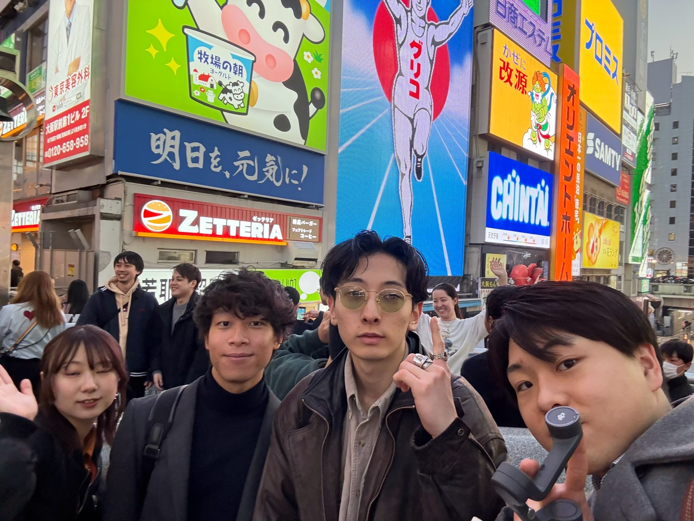 大阪・道頓堀にて